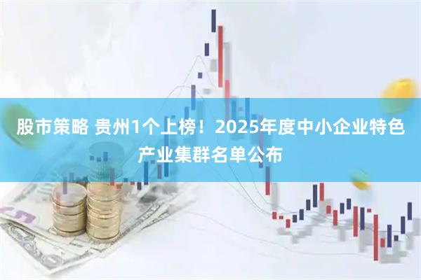 股市策略 贵州1个上榜！2025年度中小企业特色产业集群名单公布